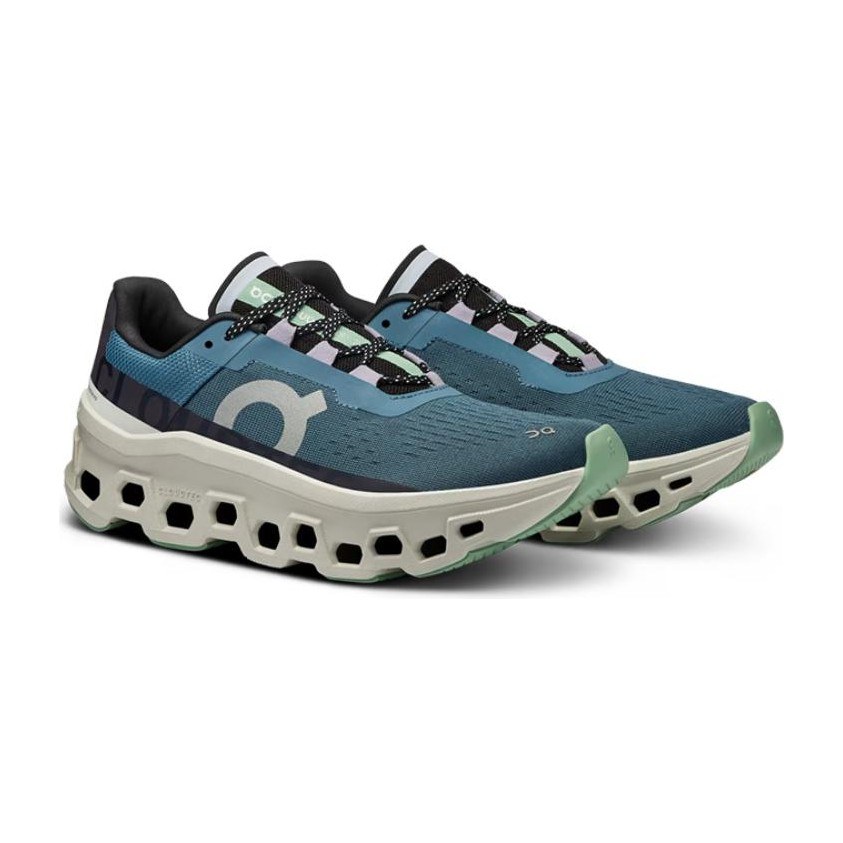 On Cloudmonster Blue Grey