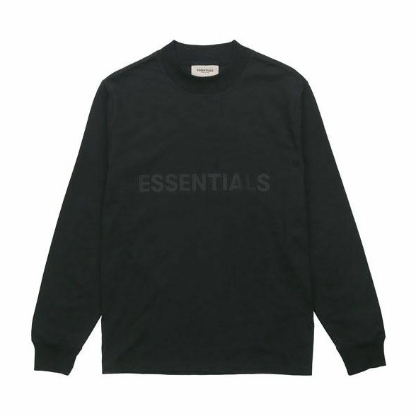 Fear of God Essentials FW20 Logo Long Sleeve T-Shirt Black