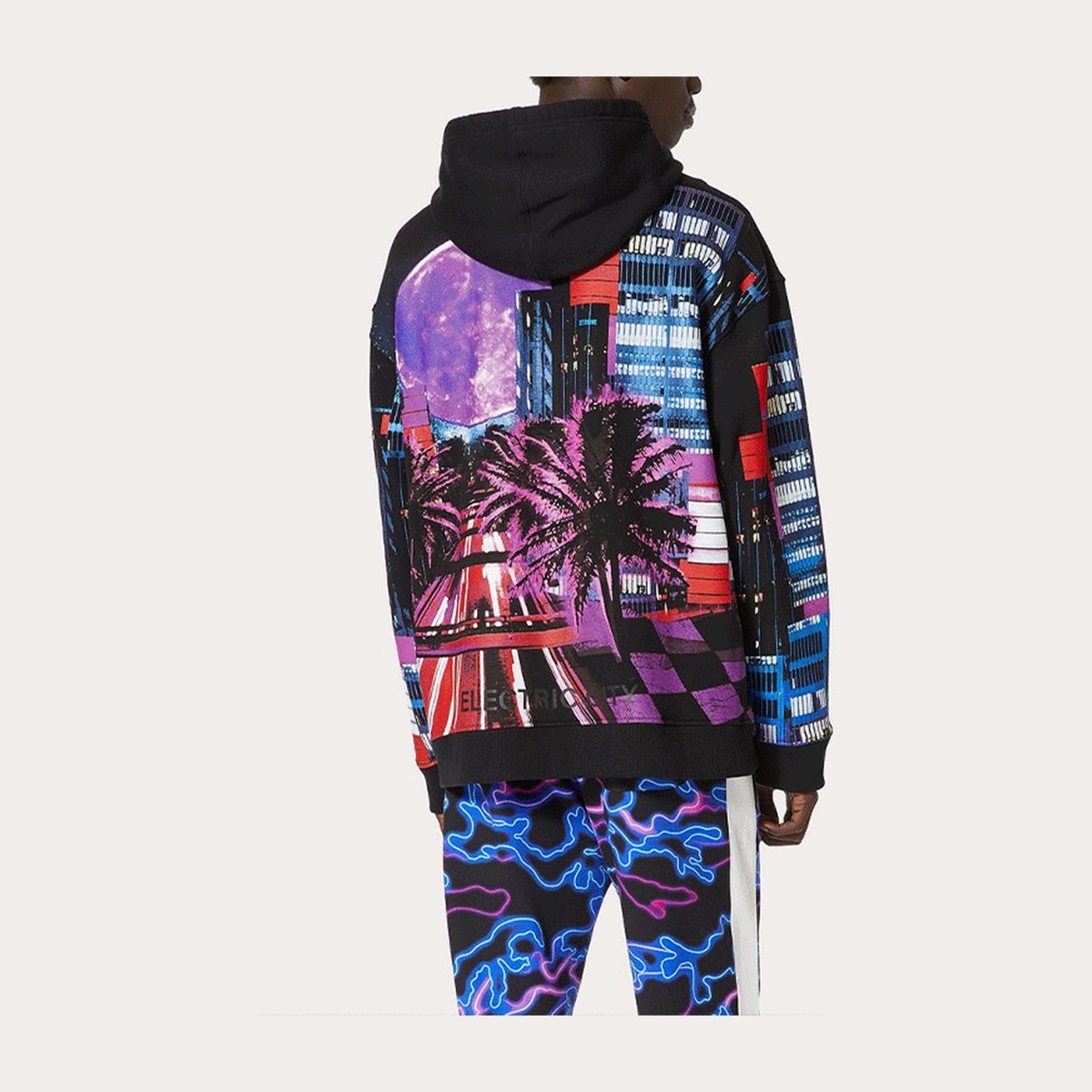 Valentino SS22 Electric City Hoodie Black