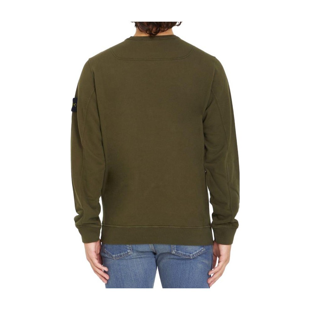 Stone Island Olive Green Crewneck Sweatshirt