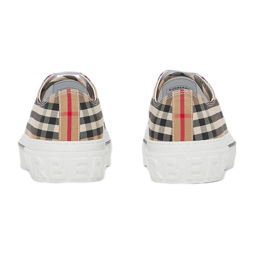 Burberry Vintage Canvas Check Low Sneakers Brown