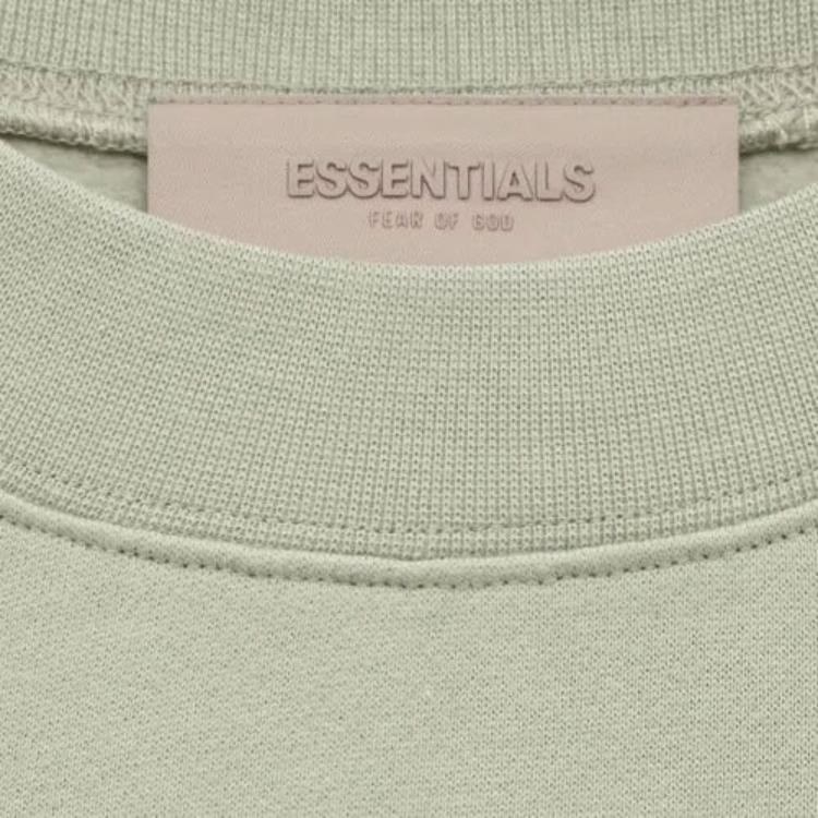 Fear of God Essentials SS22 Crewneck Seafoam Logo