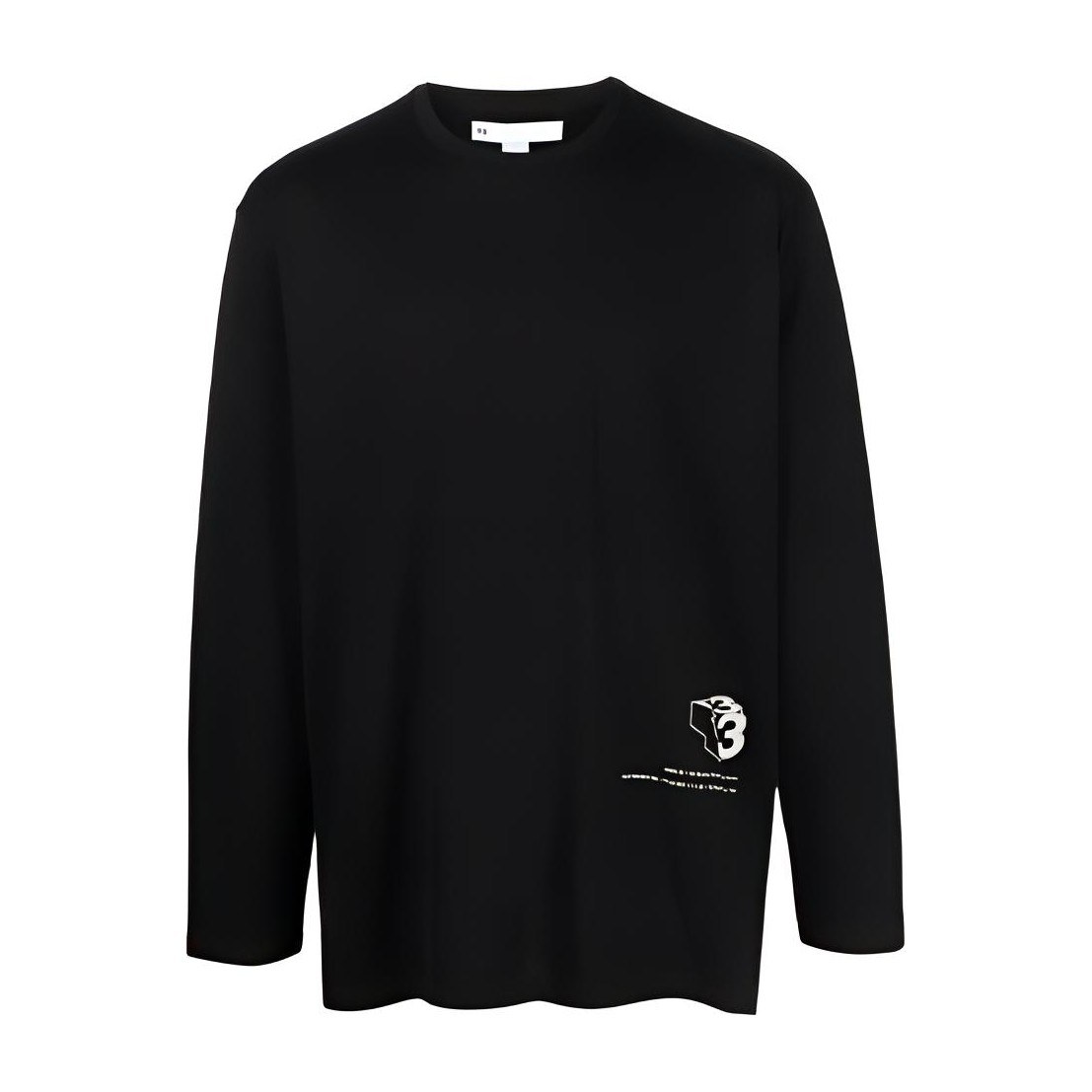 Y-3 Logo Long Sleeve Tee Black