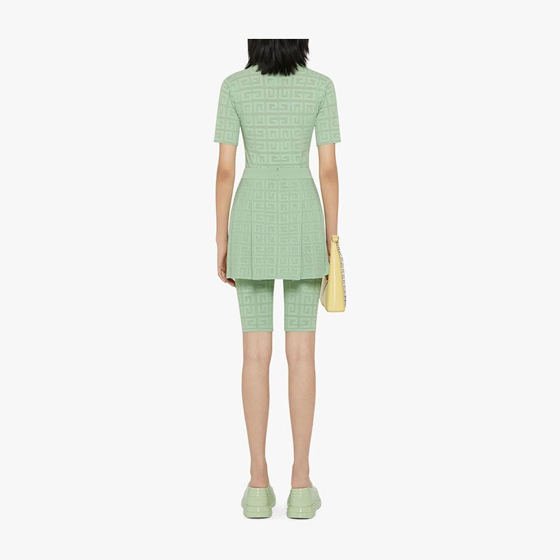 Givenchy SS22 Pleated Skirt Green