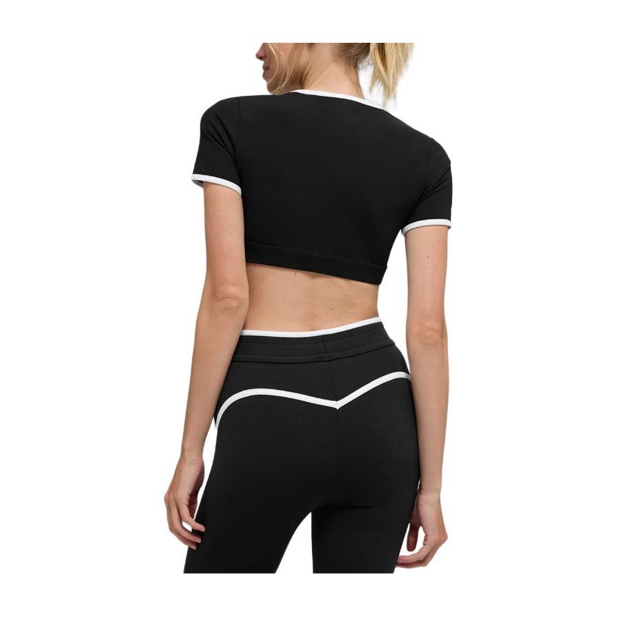 Alo Yoga Logo V-Neck Crop Tee