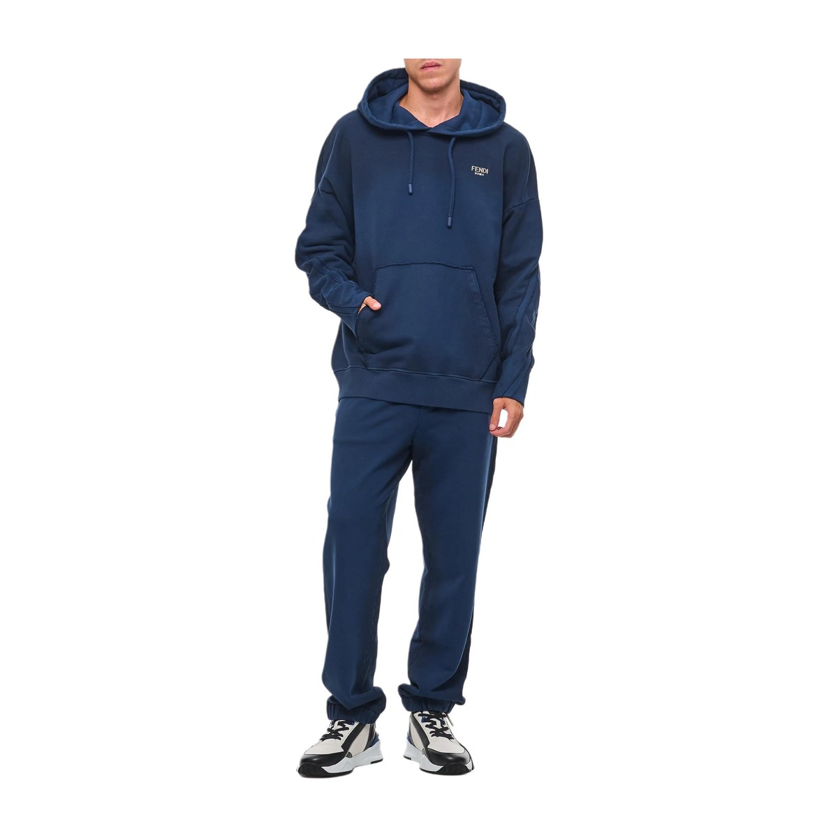 Fendi Logo Gradient Sweatshirt Blue