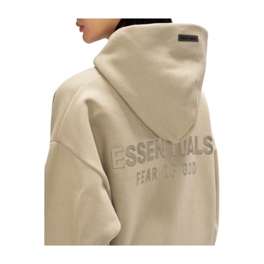 Fear of God Essentials Classic Fit Fleece Zip Up Timber