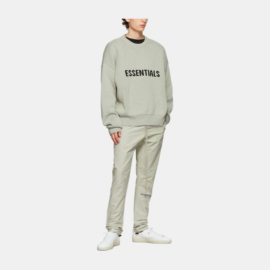 Fear of God Essentials Knit Pullover Sweater Green Concrete