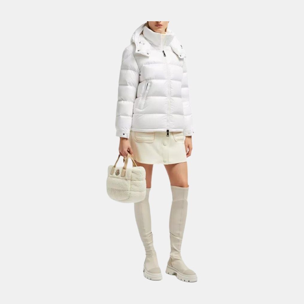 Moncler FW24 Hooded Down Jacket White