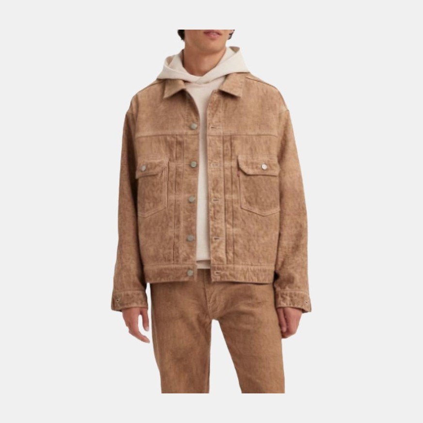 Stussy x Levi's FW23 Jacquard Jacket Brown