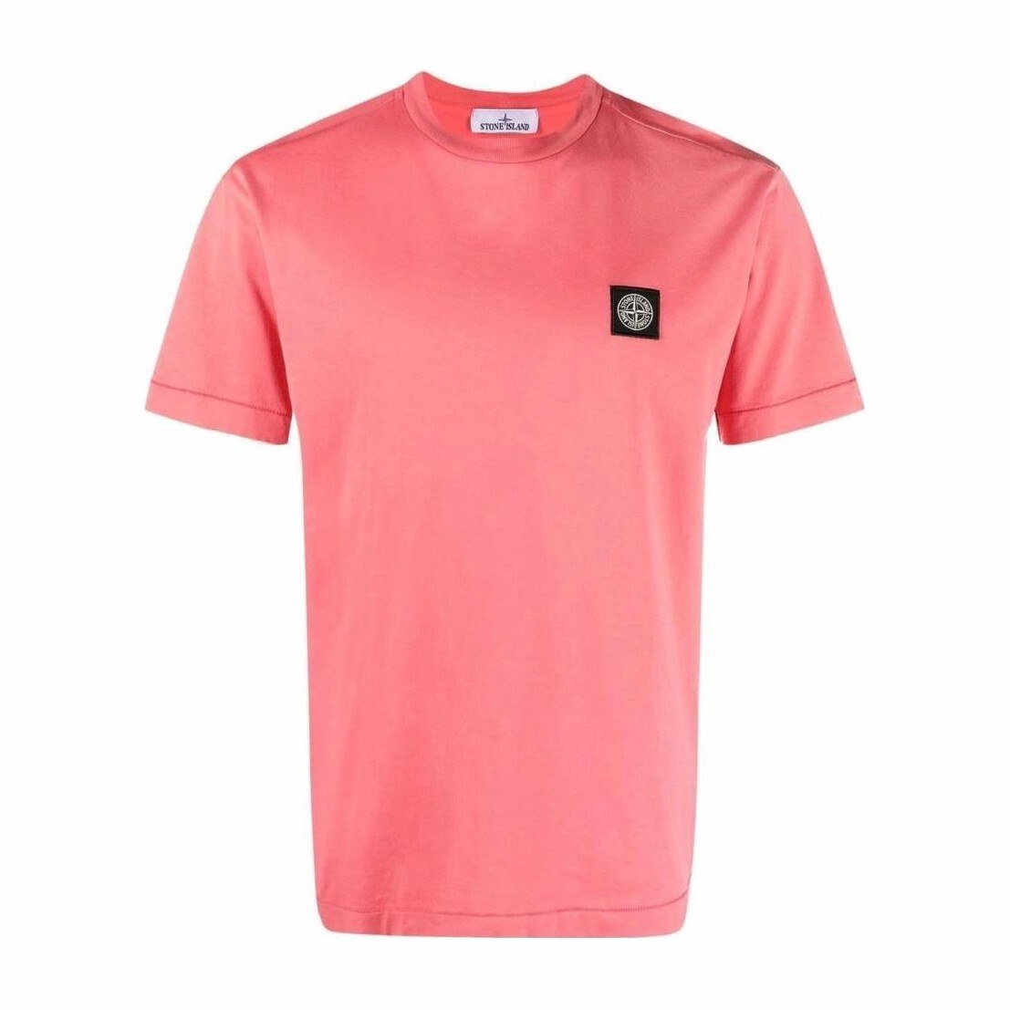 Stone Island Logo Crewneck T-Shirt Pink