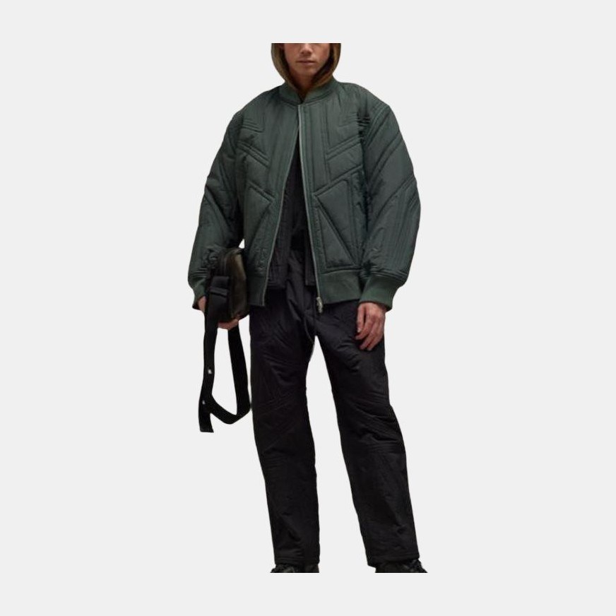 Y-3 Quilted Bomber Jacket Green