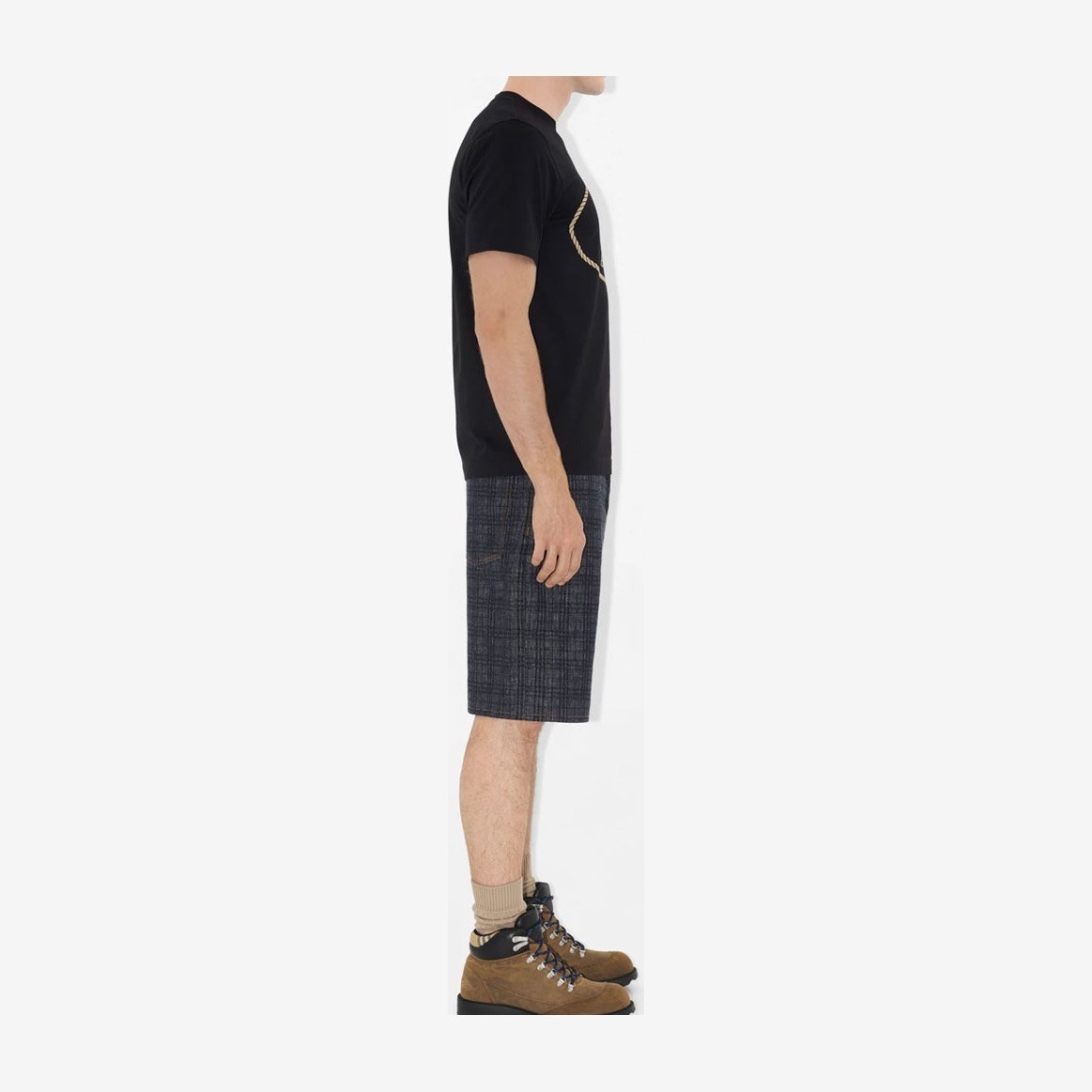 Burberry SS25 Ribbed Collar T-Shirt Black