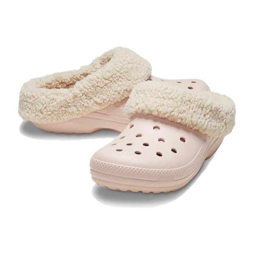 Crocs Classic Fuzz-Lined Clog Pink