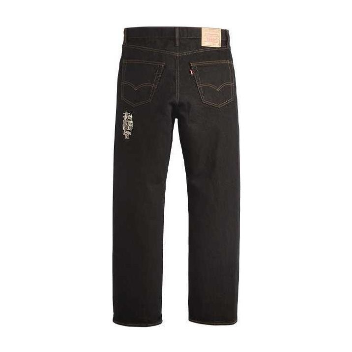 Stussy x Levi's SS24 Logo Embroidered Jeans Black