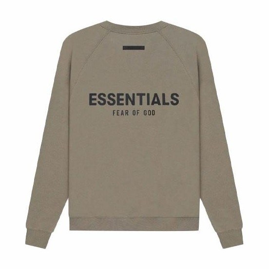 Fear of God Essentials SS21 Pull-Over Crewneck Taupe Logo