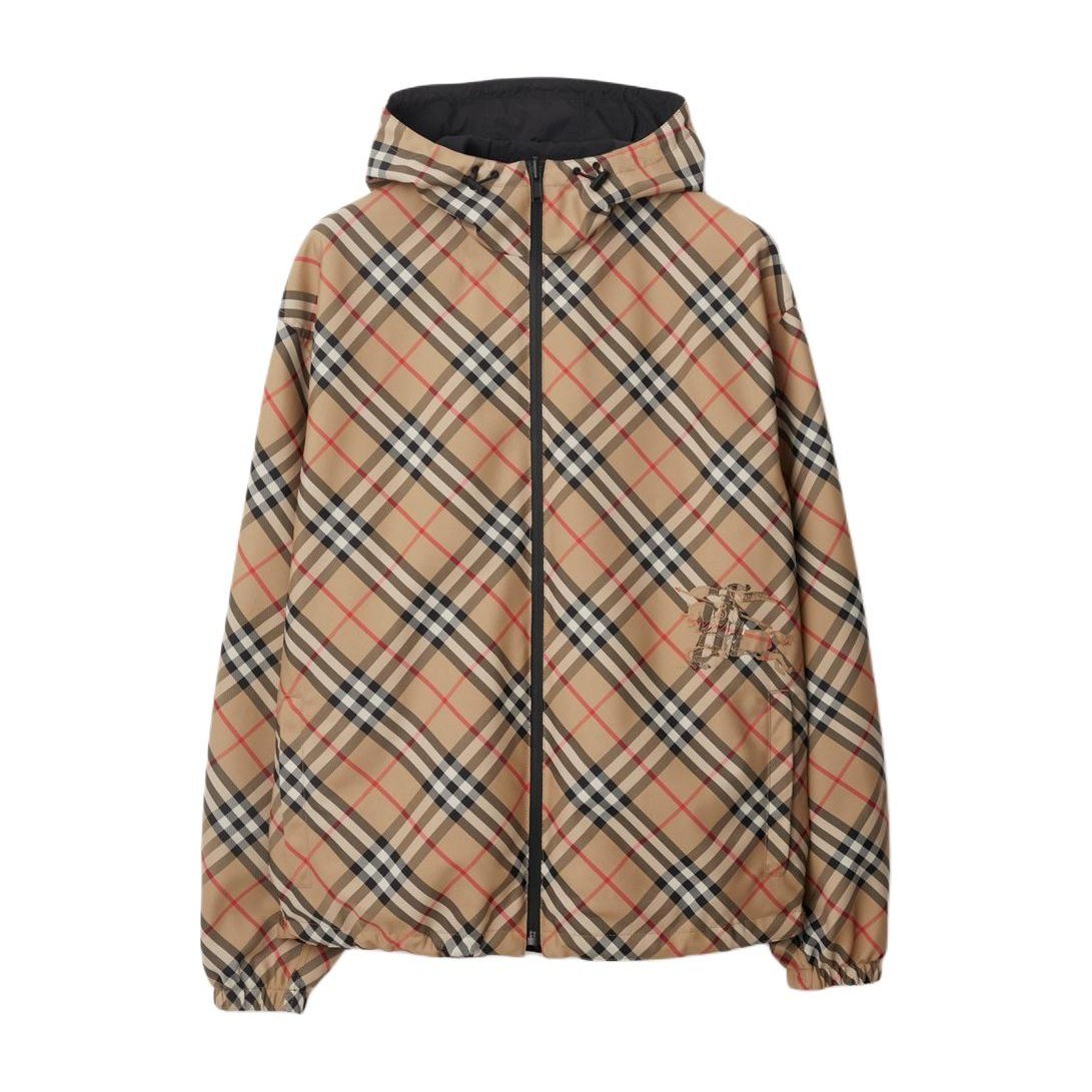Burberry Equestrian Logo Check Hooded Jacket