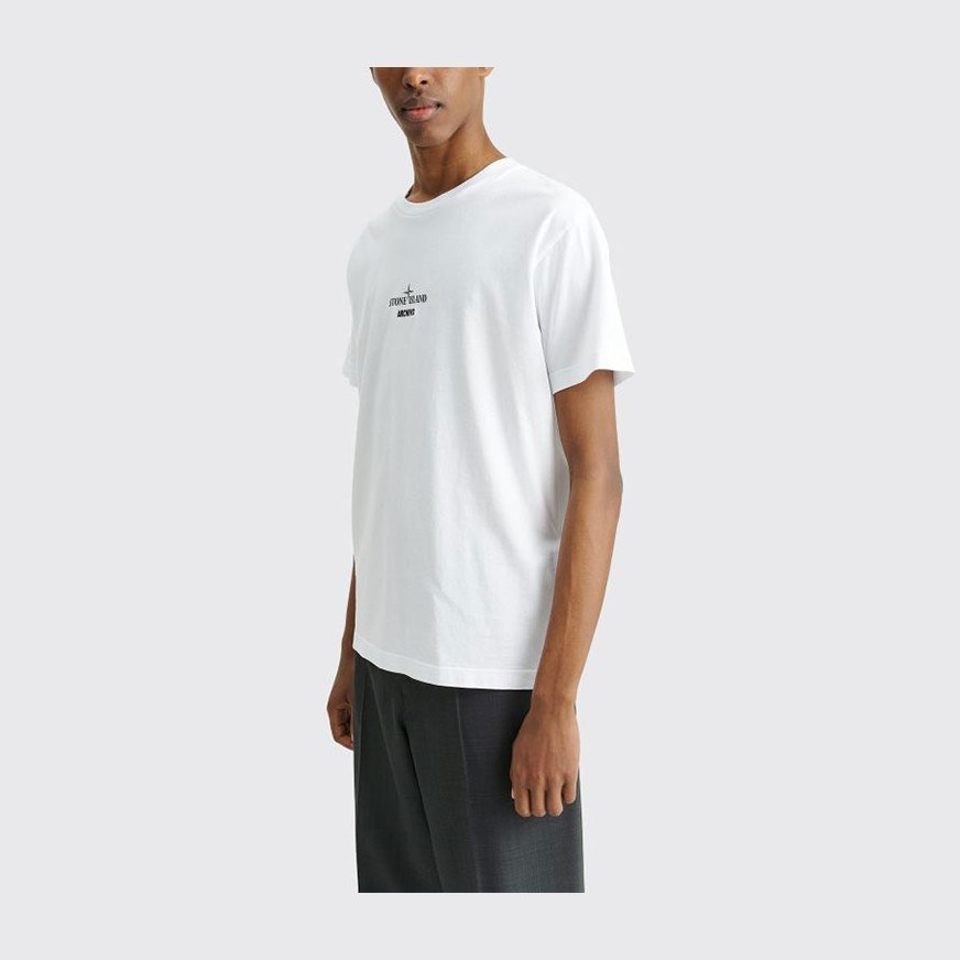 Stone Island SS22 Logo Tee White