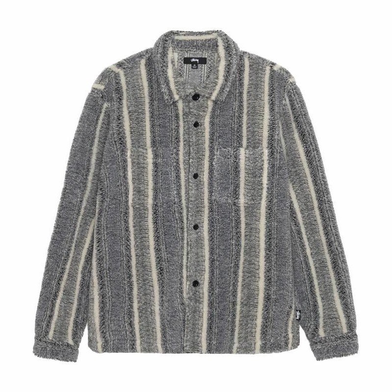 Stussy FW 23 Stripe Sherpa Shirt