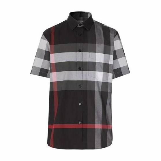 Burberry Check Button Pullover Shirt