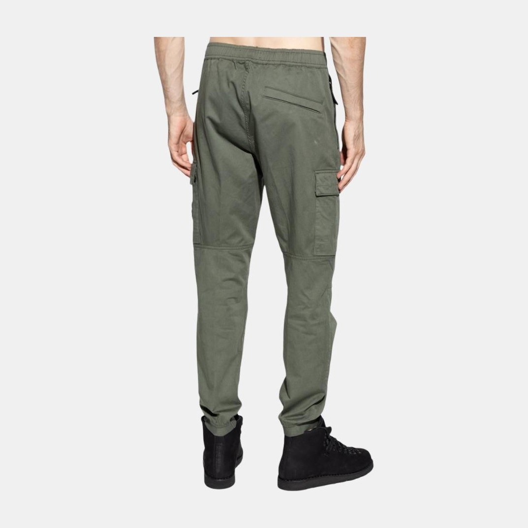 Stone Island Logo Slim Cargo Pants Green