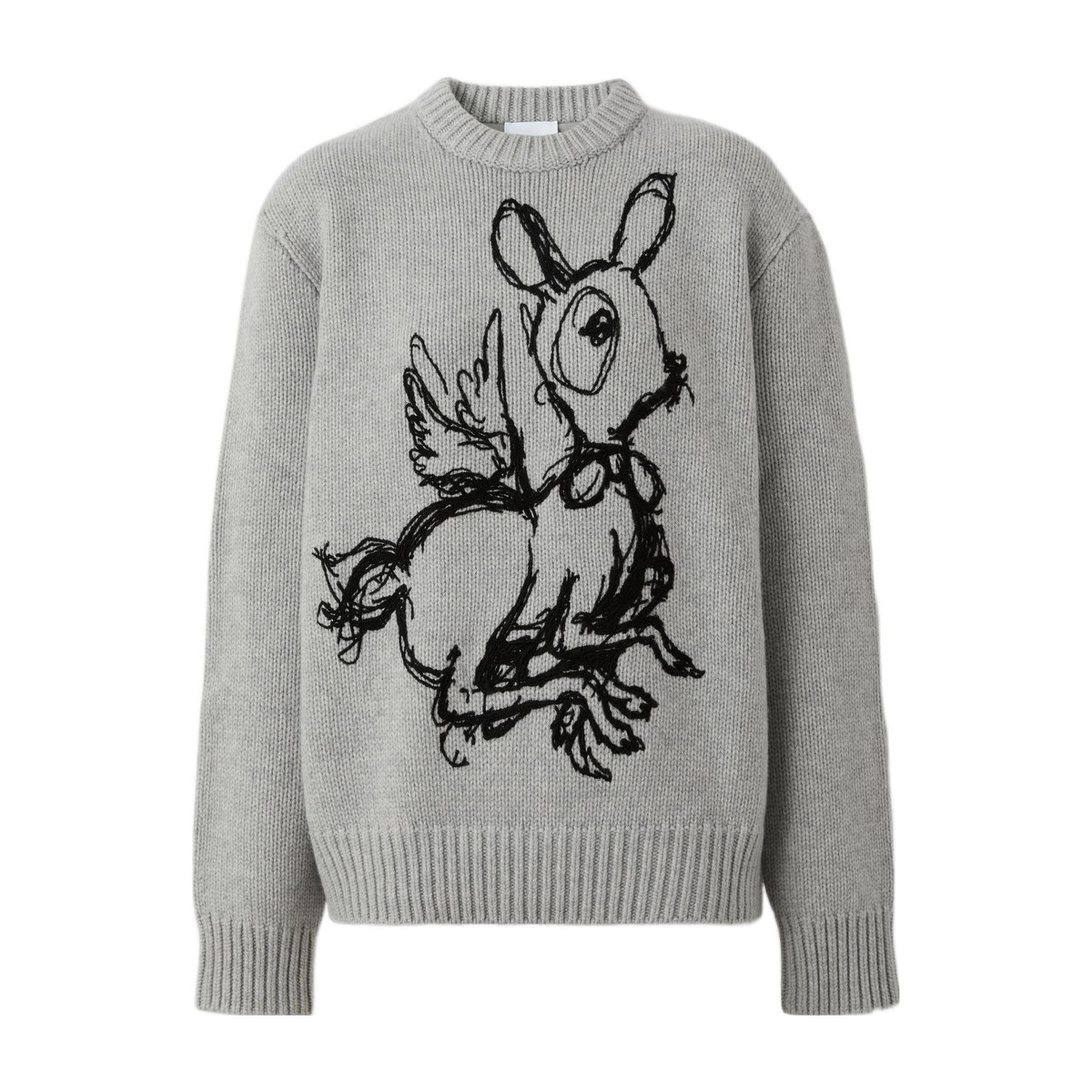 Burberry FW22 Striped Deer Jacquard Sweater