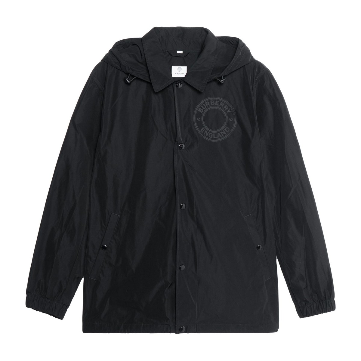 Burberry Detachable Hood Logo Jacket Black