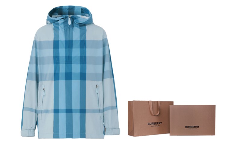 Burberry Hooded Jacket Light Blue
