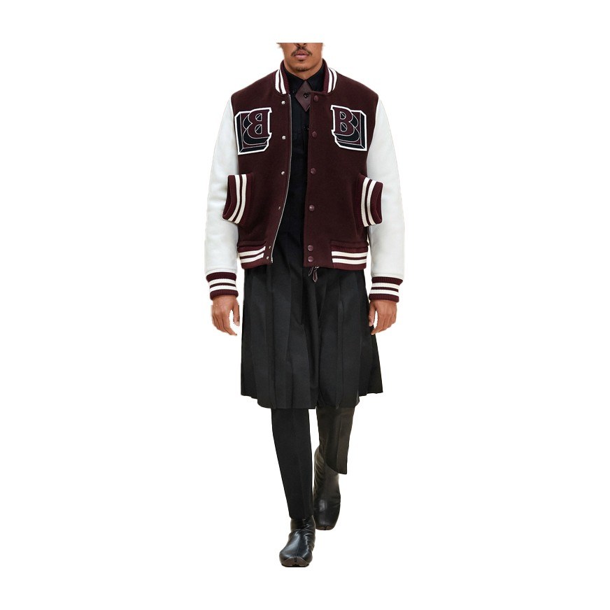 Burberry Logo Print Baseball Jacket