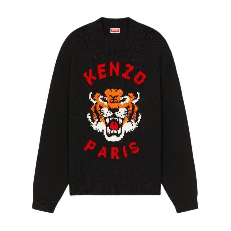 KENZO Animal Crewneck Sweater Black