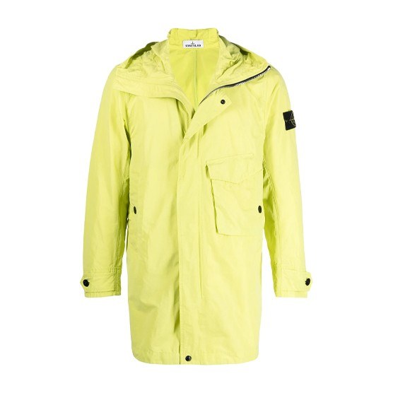 Stone Island FW21 Logo Parka Yellow