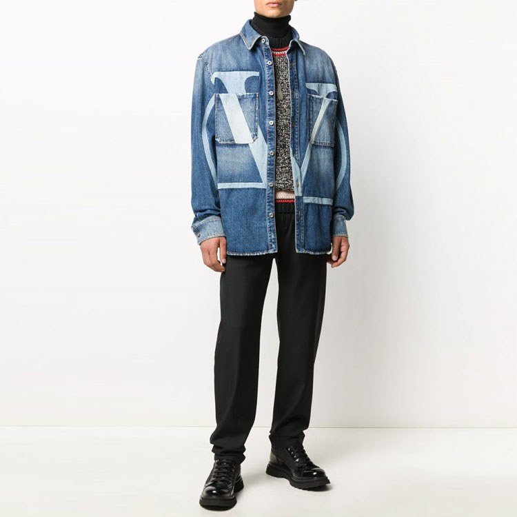Valentino FW21 Denim Jacket Blue
