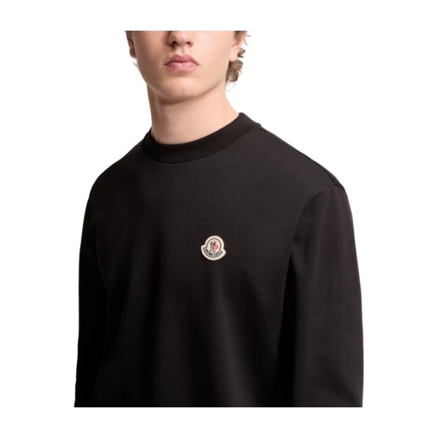 Moncler SS26 Logo Patch Cotton Sweatshirt