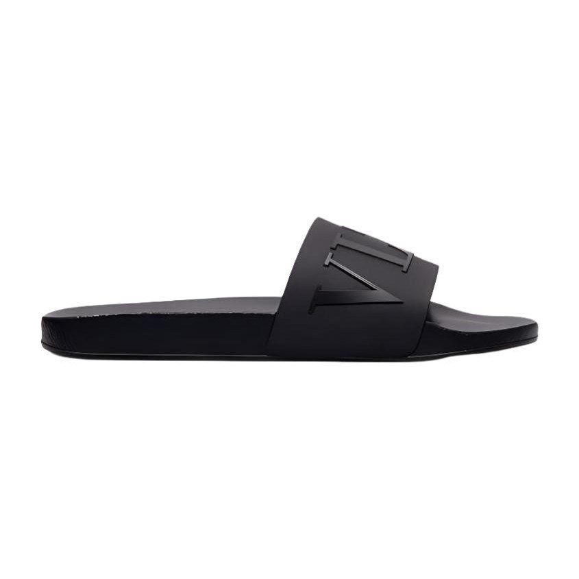 Valentino Slide Sandals Black