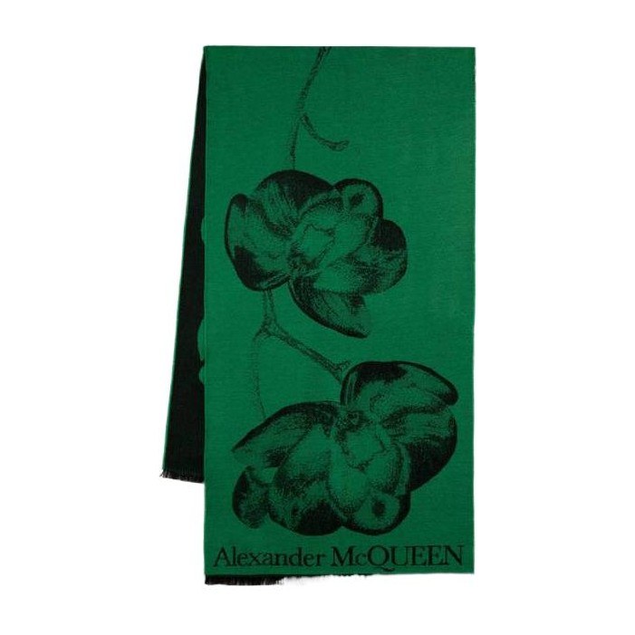 Alexander McQueen Floral Scarf