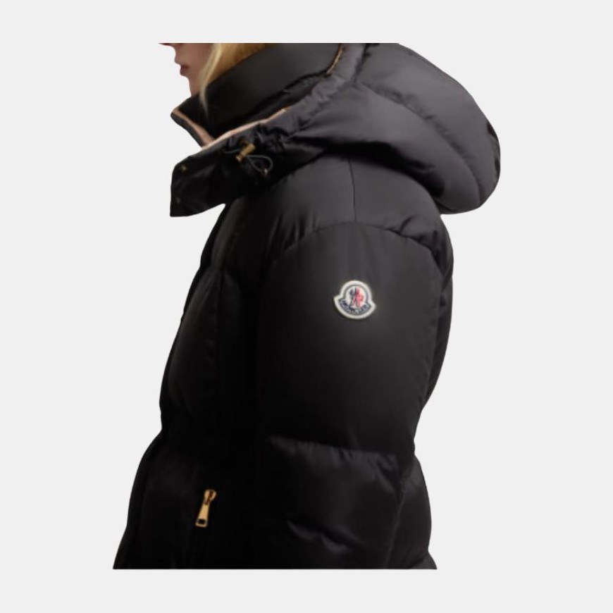 Moncler Agneux Square-Quilted Hooded Short Down Jacket