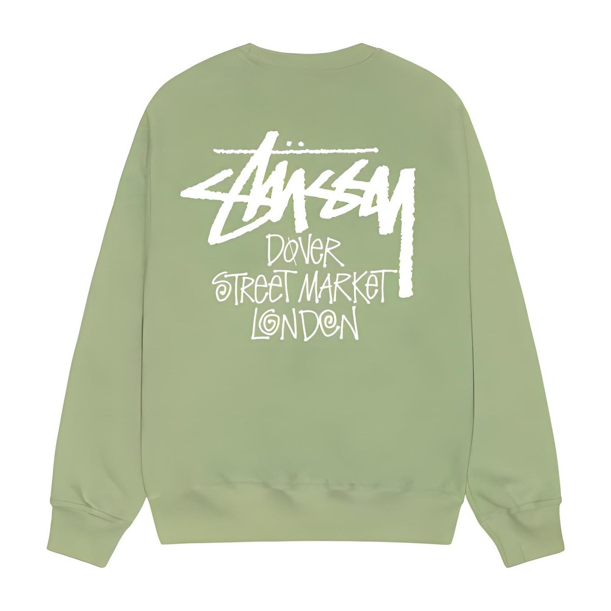 Stussy x Dover Street Market FW23 DSM London Crew Green