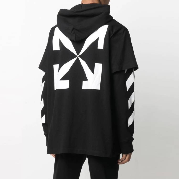 OFF-WHITE SS21 Mona Lisa Print Hoodie Black