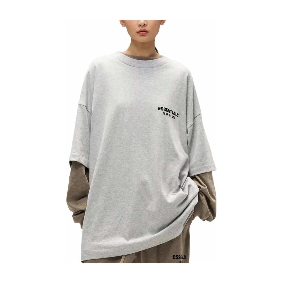 Fear of God Essentials FW24 Holiday Core T-Shirt Light Mist Grey