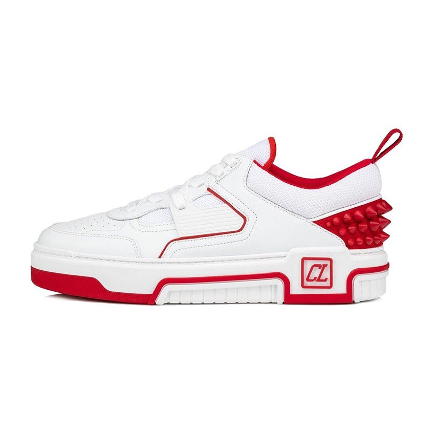 CL Platinum Low Top Sneakers White Red