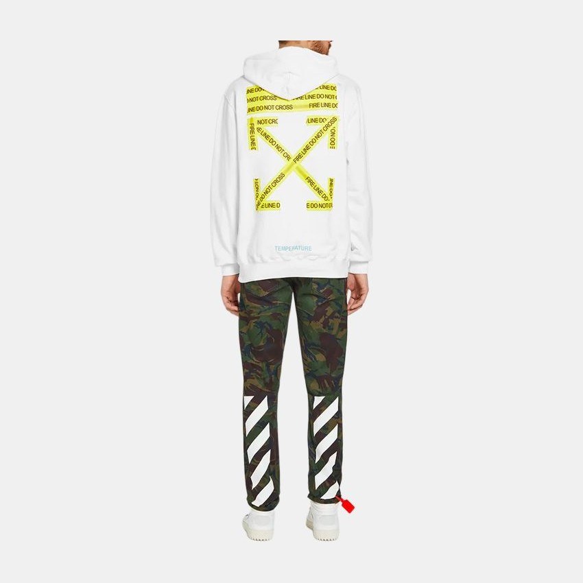 OFF-WHITE Arrow Tape Hoodie White