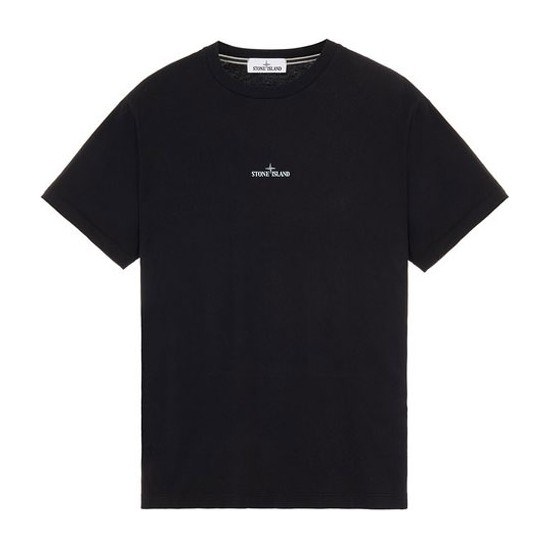 Stone Island Logo Print T-Shirt Black