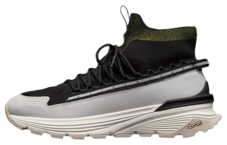 Moncler High-Top Sneakers Black Grey
