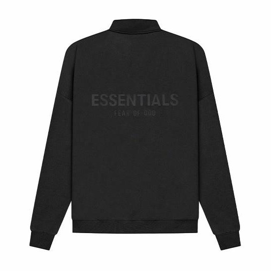 Fear of God Essentials SS21 Mockneck Half Zip Black Logo