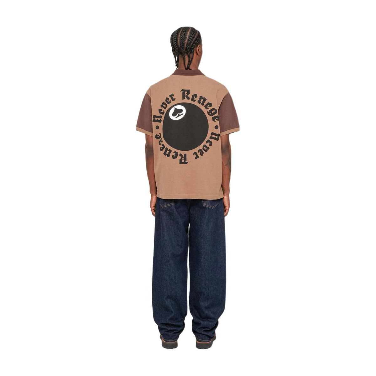 Stussy x Denim Tears SS25 Brown Polo