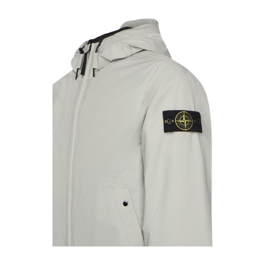 Stone Island Hooded Zip Logo Jacket