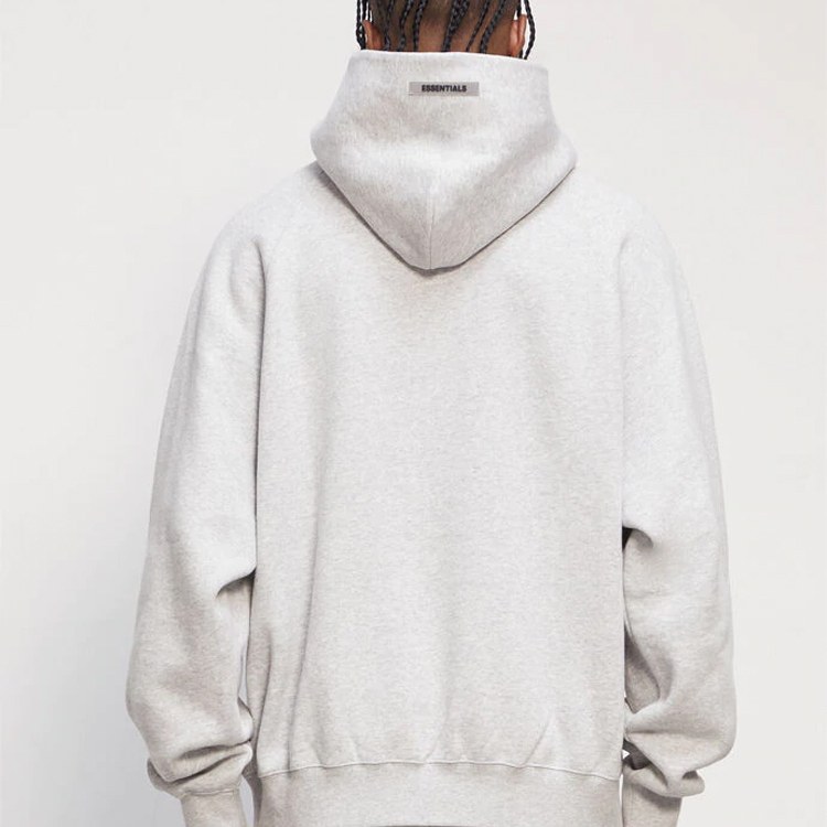Fear of God Essentials FW20 Core Hoodie Heather Greylogo