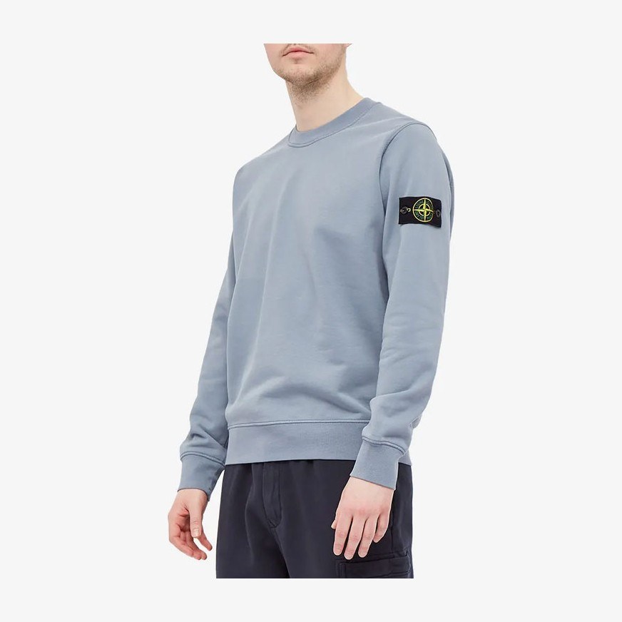 Stone Island Garment Dyed Crew Sweat Pink Blue
