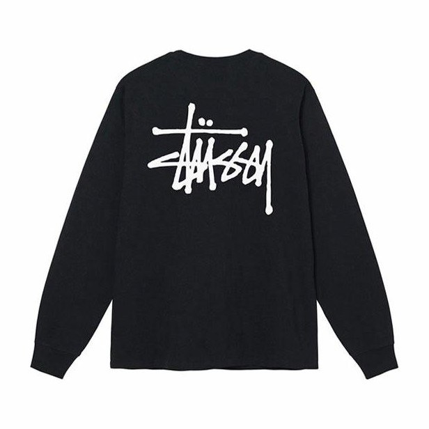 Stussy Classic Logo Crewneck Long Sleeve Tee