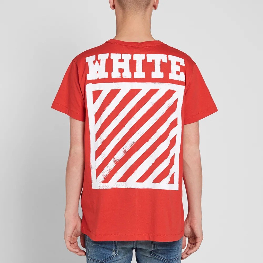 OFF-WHITE Basic Striped T-Shirt Red